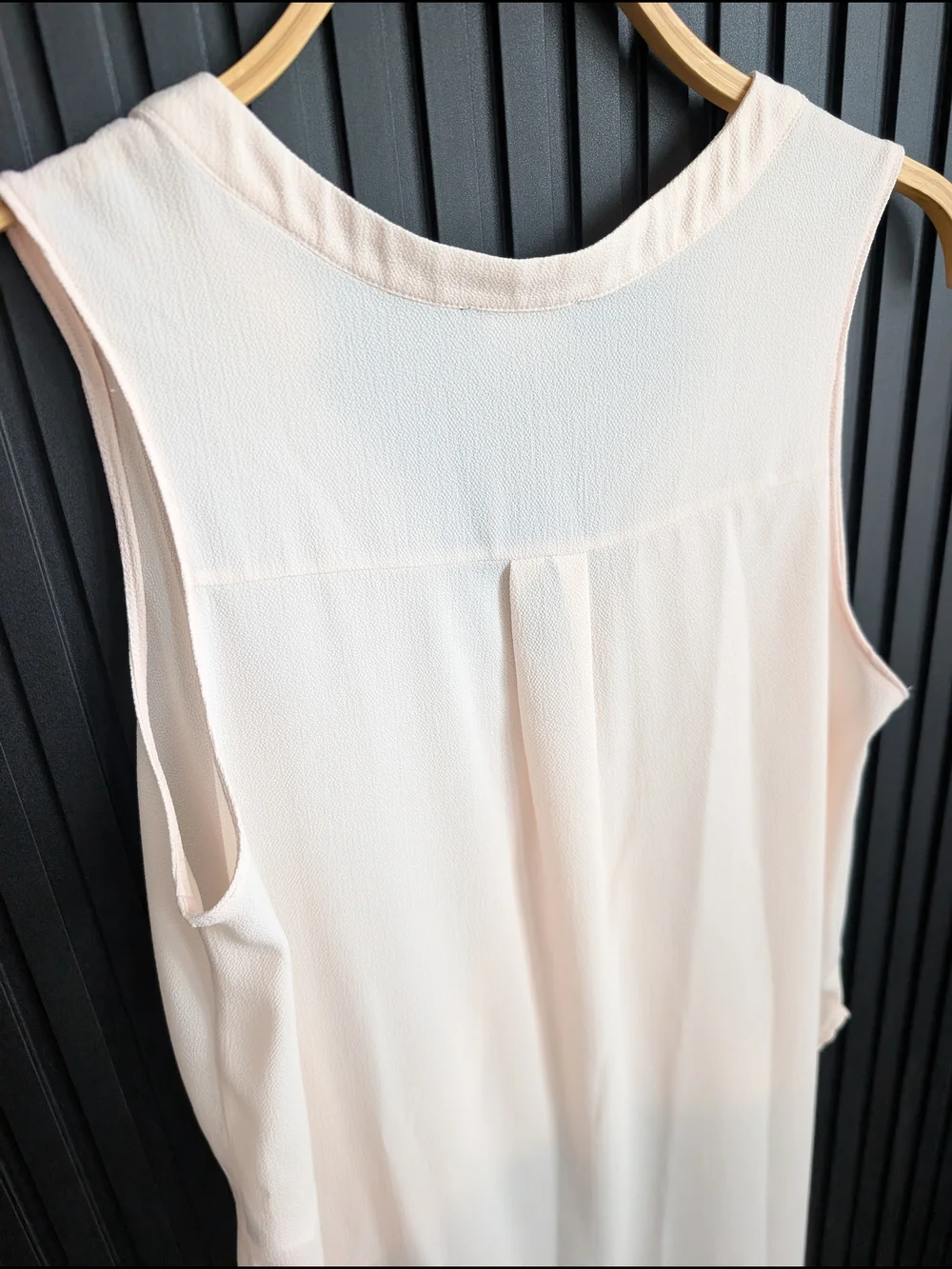 ASTR Blush Sleeveless High-Low Draped Wrap Blouse Size S